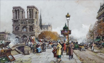 パリ Painting - ノートルダム ウジェーヌ ガリアン パリジャン